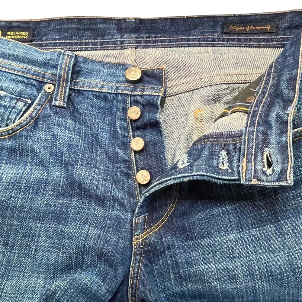 Citizens Of Humanity Men’s Size 30‎ Evans Relaxed Button Fly 100% Cotton Jeans